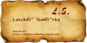 Latzkó Sudárka névjegykártya